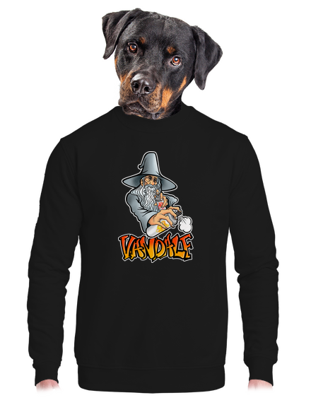 Vandalf unisex mikina bez kapuce Black