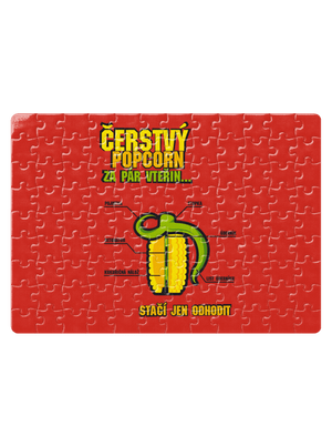 Čerstvý popcorn puzzle White
