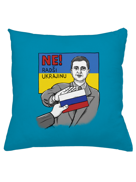 Ne! Radši Ukrajinu polštář Blue Turquoise