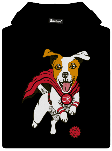 Jack Russell dětská mikina klokanka Black