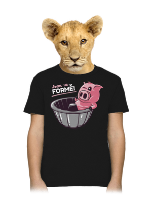 Ve formě dětské tričko Black
