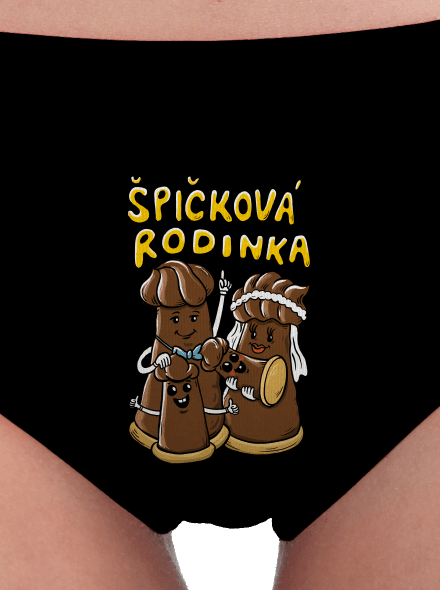 Špičková rodina II dámské kalhotky Black