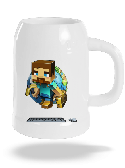 B17: Minecraft půllitr White