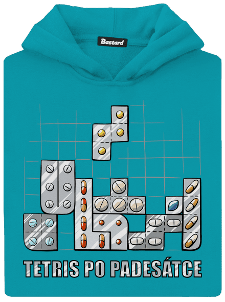 Tetris dětská mikina klokanka Hawaiian Blue