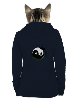 Dvě spící pandy dámská mikina na zip Navy Mal