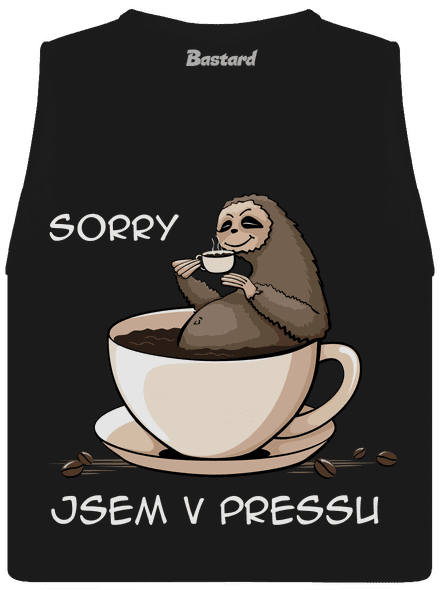 V pressu dámské tílko volné Black