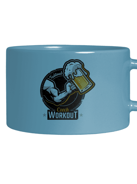Czech Workout hrnek makronka Blue Macaron
