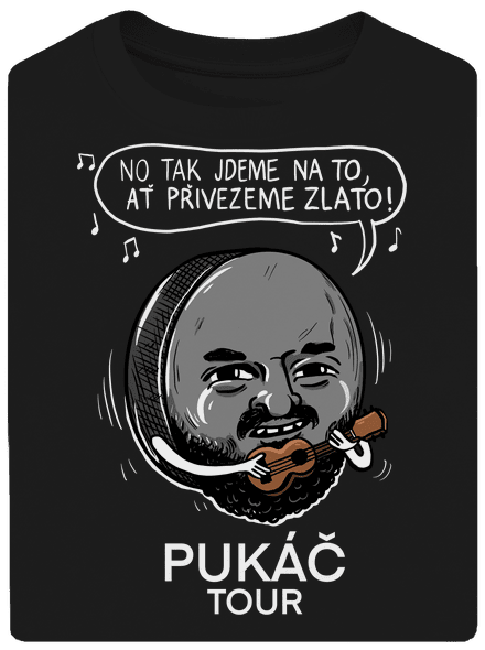 Pukáč tour unisex tričko oversized Black