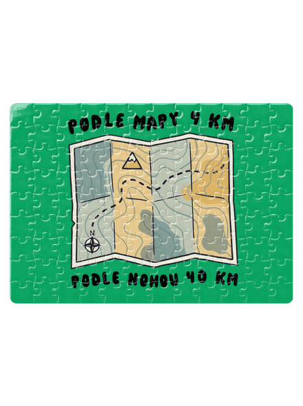 Podle mapy 4 km puzzle White