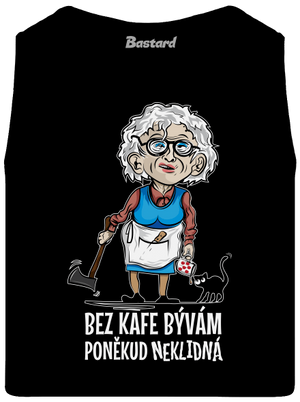 Neklidná bez kafe pánské tílko Black