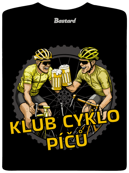 Klub cyklo píčů pánské tričko Black