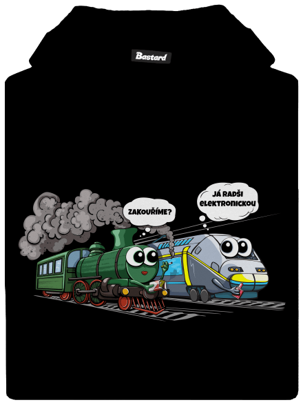 Zakouříme? dětská mikina klokanka Black