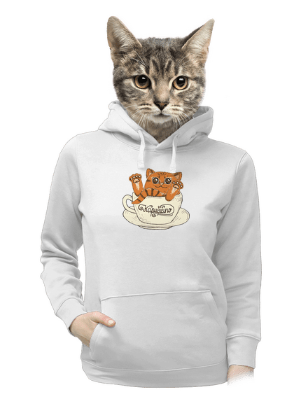 Kapučičíno dámská mikina klokanka White