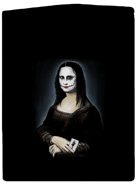 Mona Joker Lisa dámská mikina na zip Black