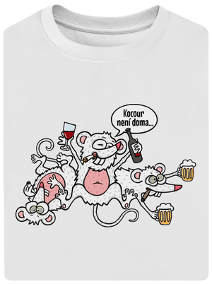 Kocour není doma unisex tričko oversized White