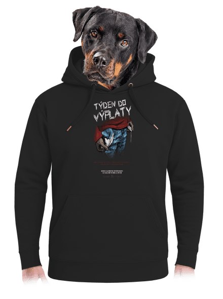 B13: Týden do výplaty unisex mikina premium Dark Black