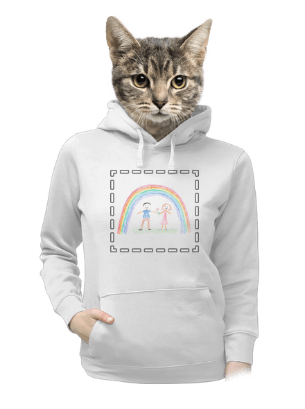 Dětské kresby - nahraj vlastní dámská mikina klokanka White