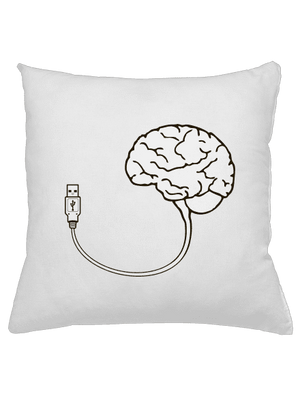 USB mozek polštář White