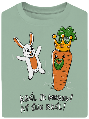 Král je mrkev, ať žije král unisex tričko oversized Sage