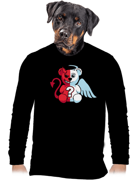 Anděl vs. ďábel pánské dlouhý rukáv Black