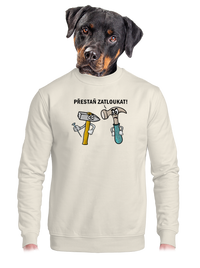 unisex mikina bez kapuce