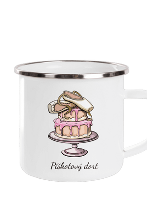 Piškotový dort plecháček White