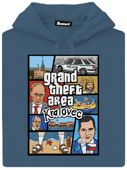 Královec dámská mikina klokanka Denim