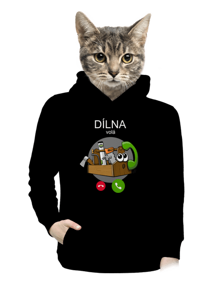 Dílna volá dámská mikina klokanka Black