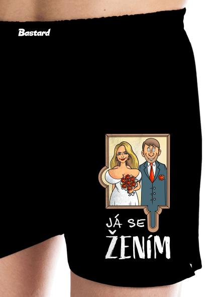 Já se žením/vdávám pánské trenky Black