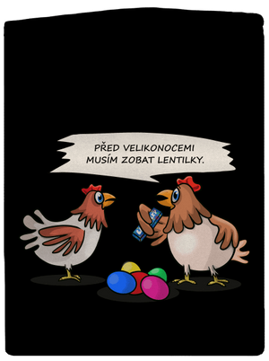 Slepice před Velikonocemi dámská mikina na zip Black