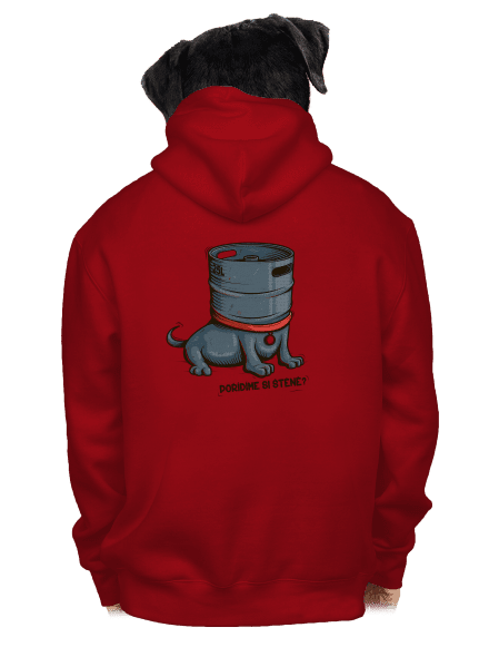 Štěně pánská mikina na zip Red
