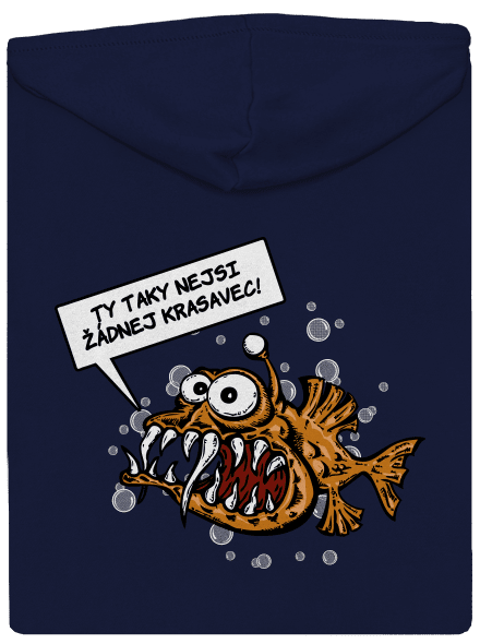 Mořský ďas pánská mikina na zip Navy