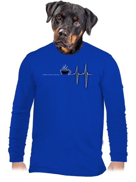 Coffee help pánské dlouhý rukáv Royal Blue