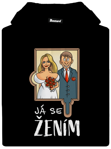 Já se žením/vdávám pánská mikina klokanka Black
