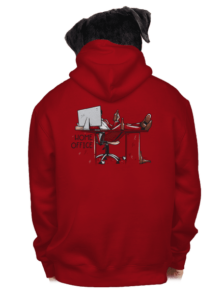 Home Office pánská mikina na zip Red