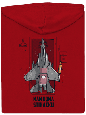 Stíhačka pánská mikina na zip Red