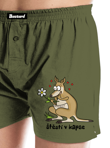 Štěstí v kapse pánské trenky Khaki