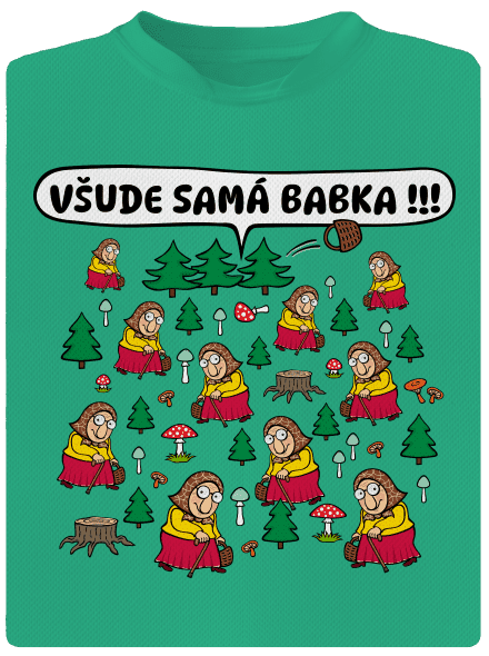 Všude samá babka pánské sportovní tričko Mint Mal