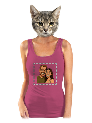 Karikatura z vlastní fotky dámské tílko klasické Magenta