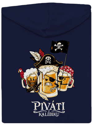 Piváti z Kalibiku pánská mikina na zip Navy
