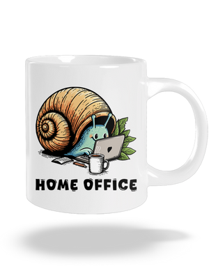 Šnekův home office velký hrnek White