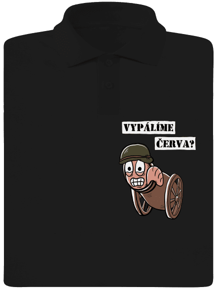 Vypálíme červa? pánská polokošile Black