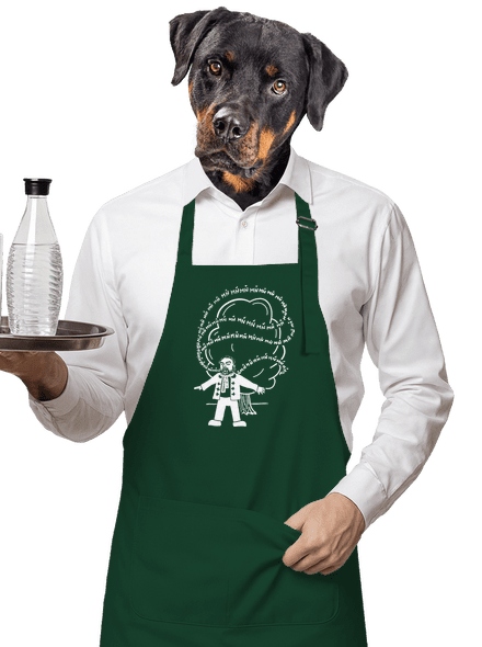 Cimrman: MŇ MŇ MŇ zástěra Bottle Green