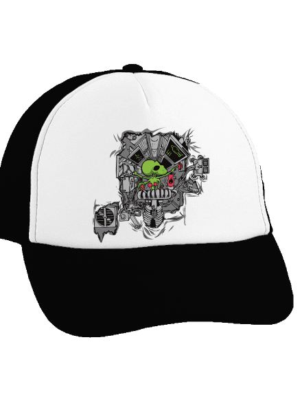 Programátor kšiltovka truckerka Black cap