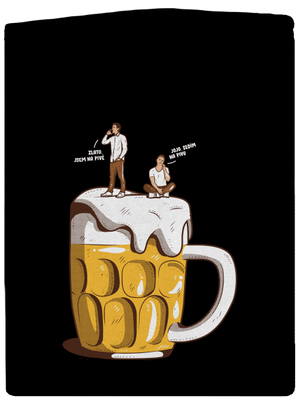 Na pivě dámská mikina na zip Black