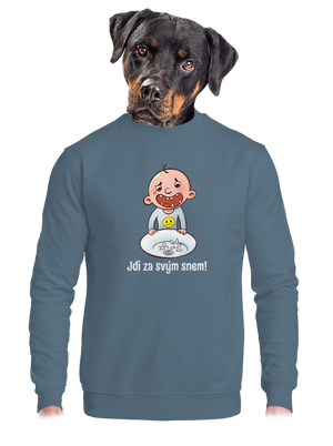 unisex mikina bez kapuce