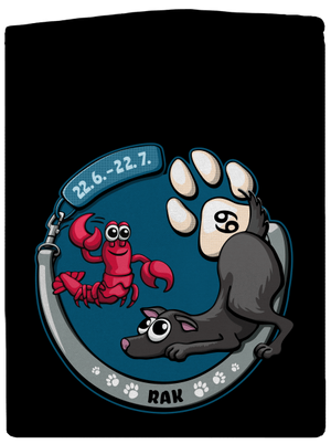 Psí horoskop: Rak pánská mikina na zip Black