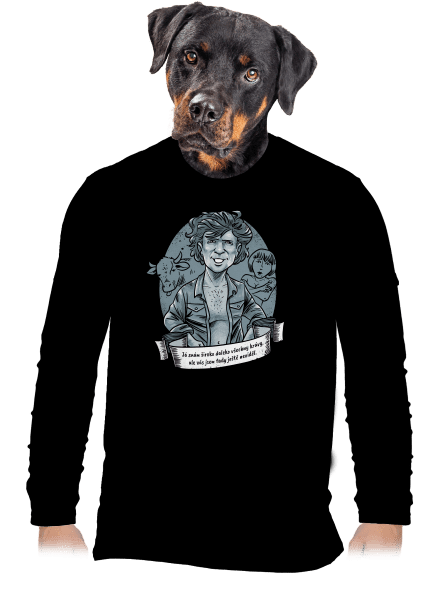 B14: Léto s kovbojem pánské dlouhý rukáv Black