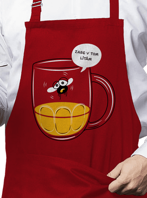 Zase v tom lítám zástěra Red