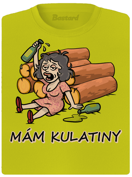 Mám kulatiny dámské sportovní tričko Neon Yellow